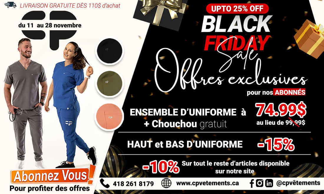 Jusqu'à 25% de rabais sur nos produits CP Vêtements Chez CP Vêtements