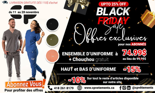 Jusqu'à 25% de rabais sur nos produits CP Vêtements Chez CP Vêtements